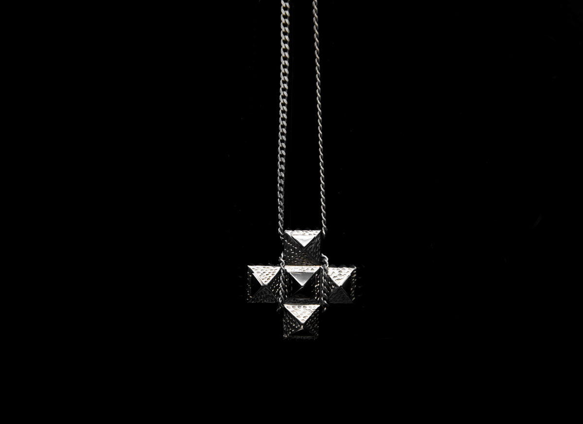 Cross Pendant with Chain – 925 sterling silver pendant necklace by Leony Jewellery