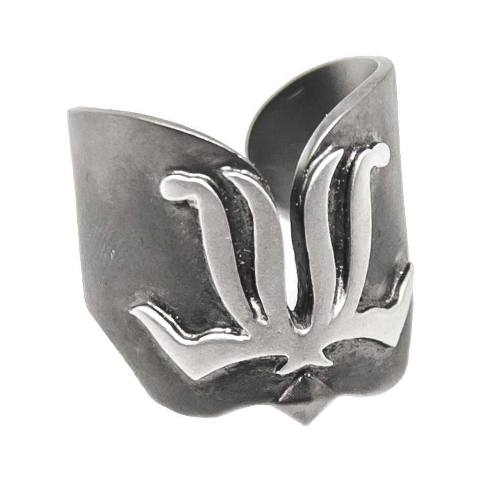 LEONY logo ring in dark silver