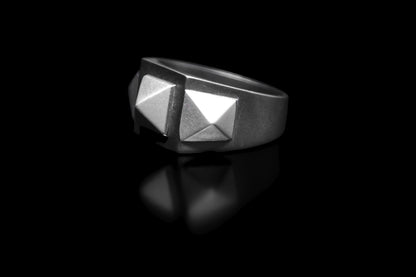 Small Triple Stud Ring, second view – 925 sterling silver ring by Leony Jewellery