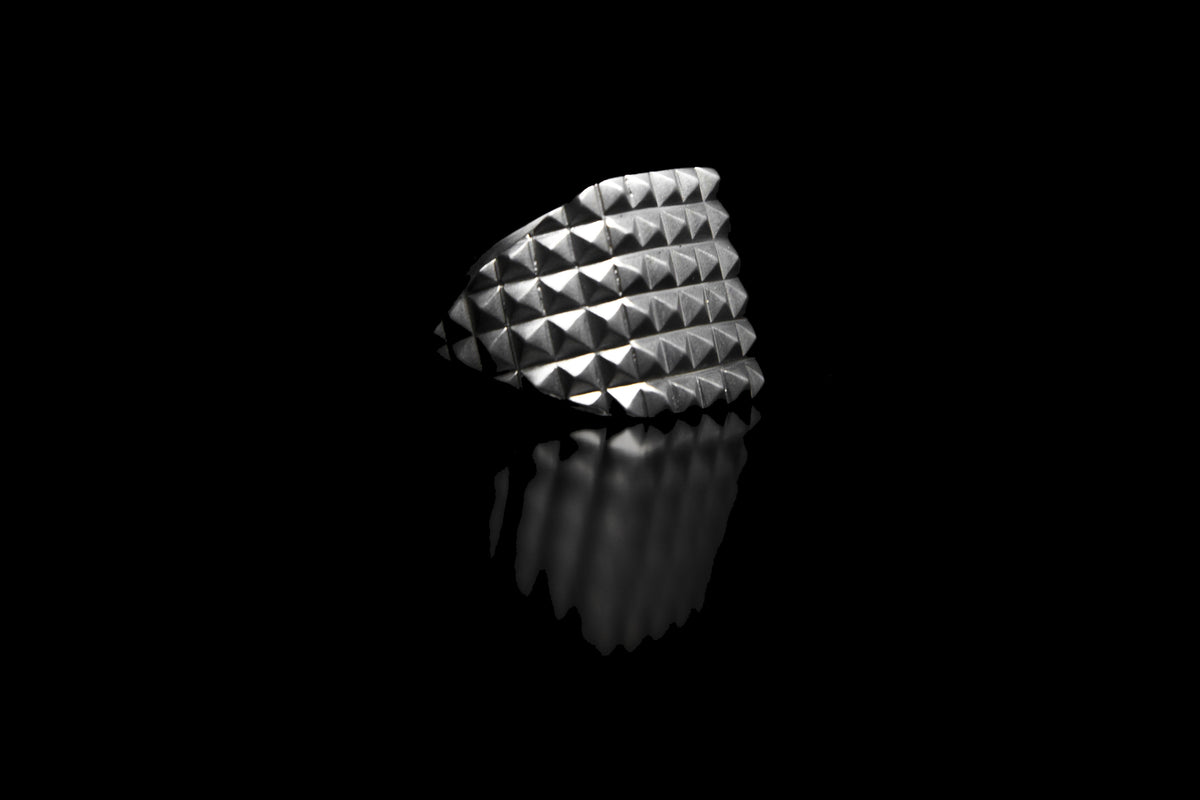 Square Small Studs Ring – 925 sterling silver ring by Leony Jewellery