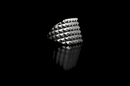 Square Small Studs Ring – 925 sterling silver ring by Leony Jewellery