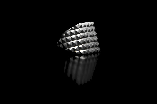 Square Small Studs Ring – 925 sterling silver ring by Leony Jewellery