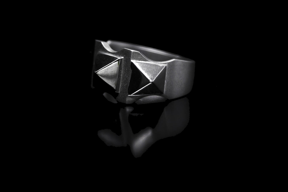 Triple Tower Studs Ring – 925 sterling silver ring by Leony Jewellery