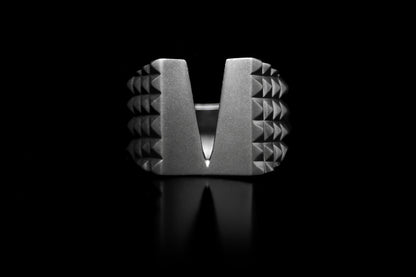 V-Cut with Studs Ring – 925 sterling silver ring by Leony Jewellery