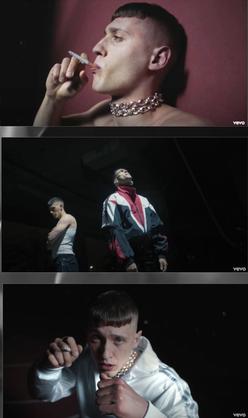 Stills from the Mahmood and Massimo Pericolo video