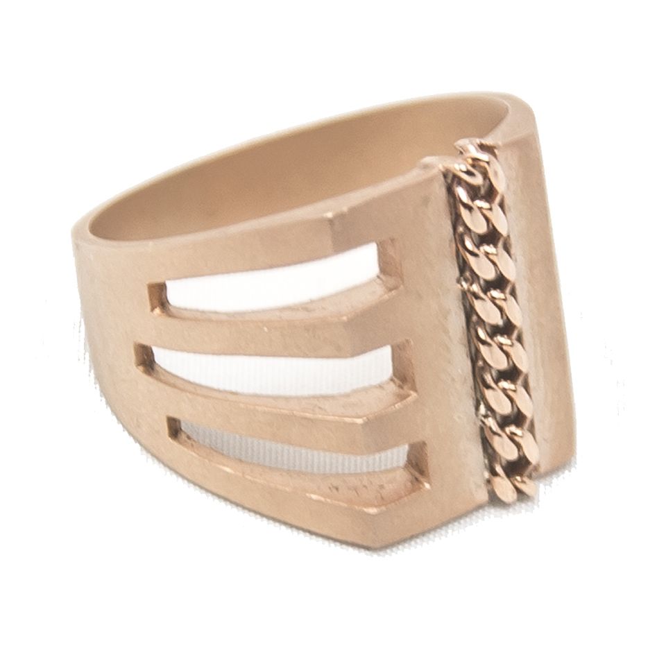 LEONY chain ring in rose gold
